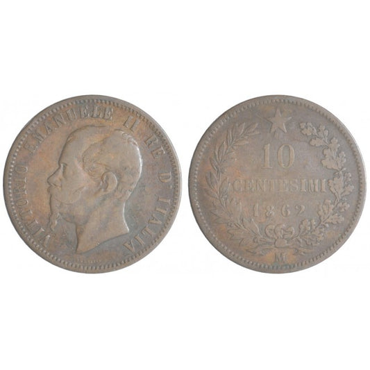 10 Centesimi 1862 Zecca di Milano