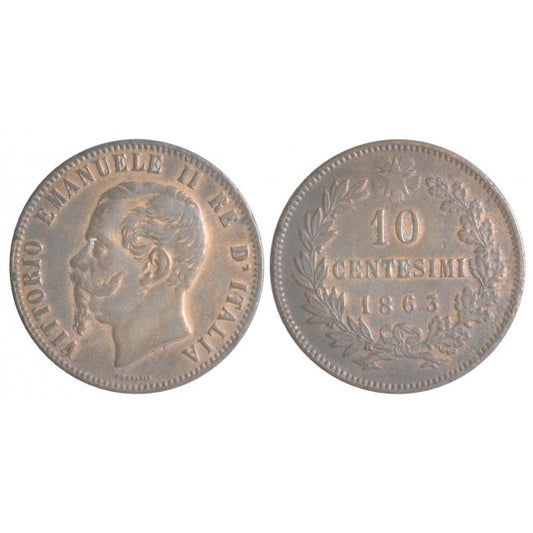 10 Centesimi 1863 Zecca di Strasburgo