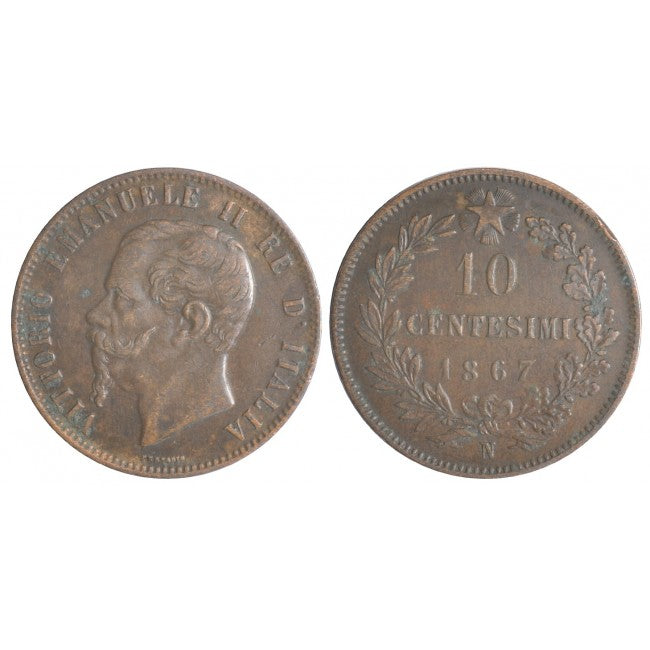 10 Centesimi 1867 Zecca di Napoli