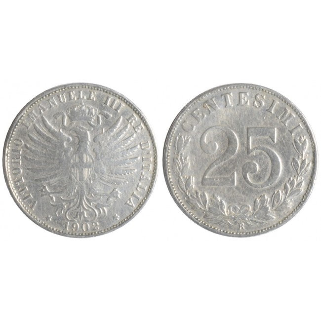 25 Centesimi 1902 Valore