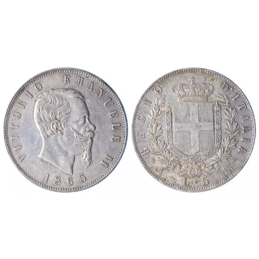 5 Lire 1865 Zecca di Napoli