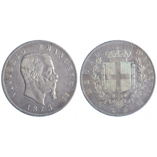 5 Lire 1873  Zecca di Milano