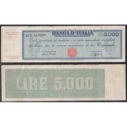 5.000 Lire 1948 titolo provvisorio (Medusa)