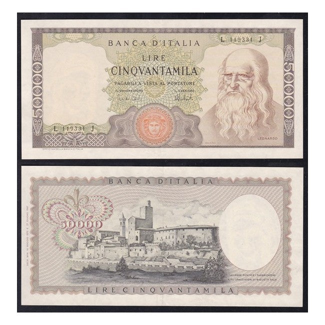 50.000 Lire 1972 Leonardo da Vinci