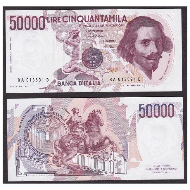 50.000 Lire 1984 Gian Lorenzo Bernini 1° tipo