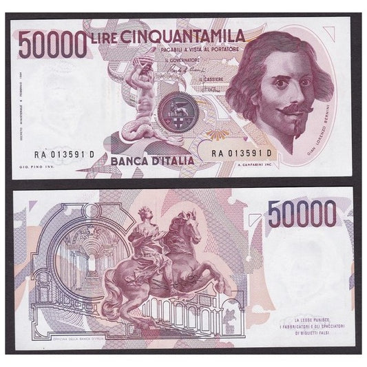 50.000 Lire 1984 Gian Lorenzo Bernini 1° tipo