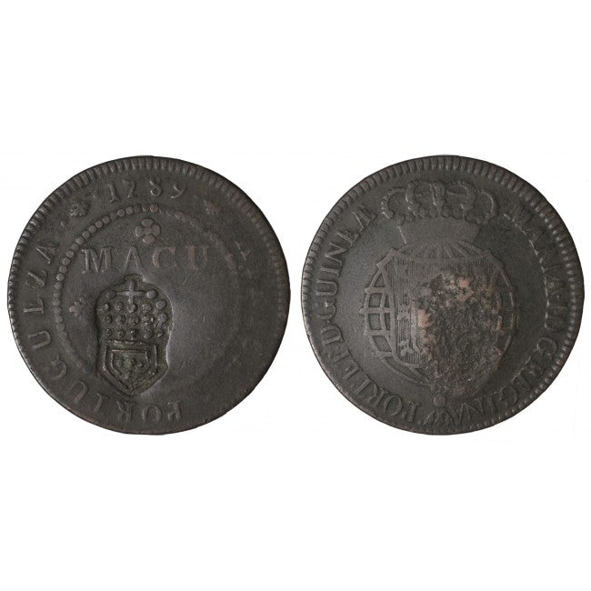 Angola Macuta 1789 (contromarcato nel 1837)