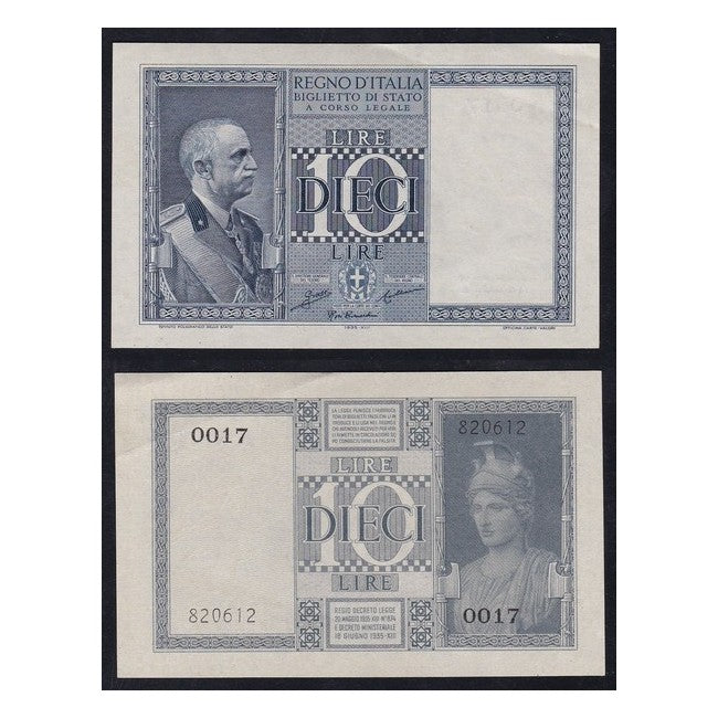 Biglietti di Stato 10 Lire 1935 XIII