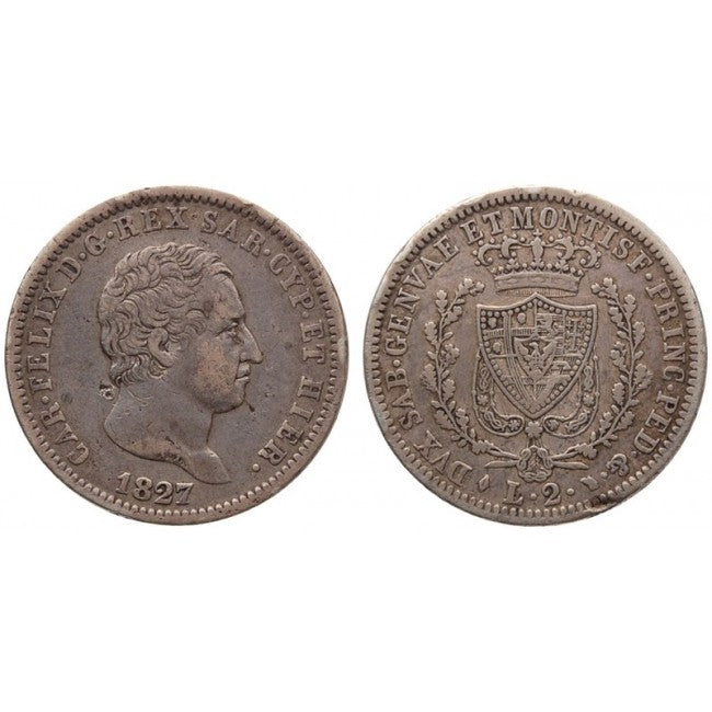 Carlo Felice - 2 Lire 1827