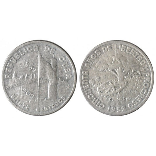 Cuba 20 Centavos 1952