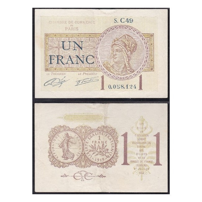 Francia 1 Francs 1922