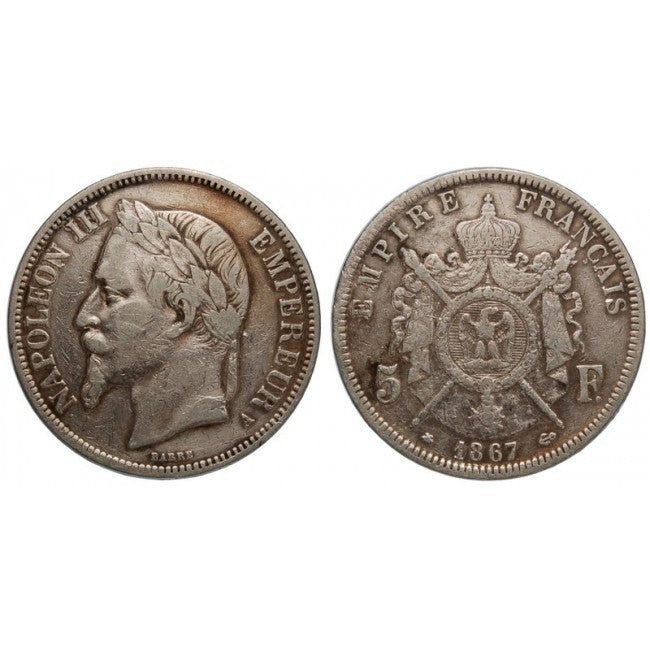 Francia 5 Francs 1867