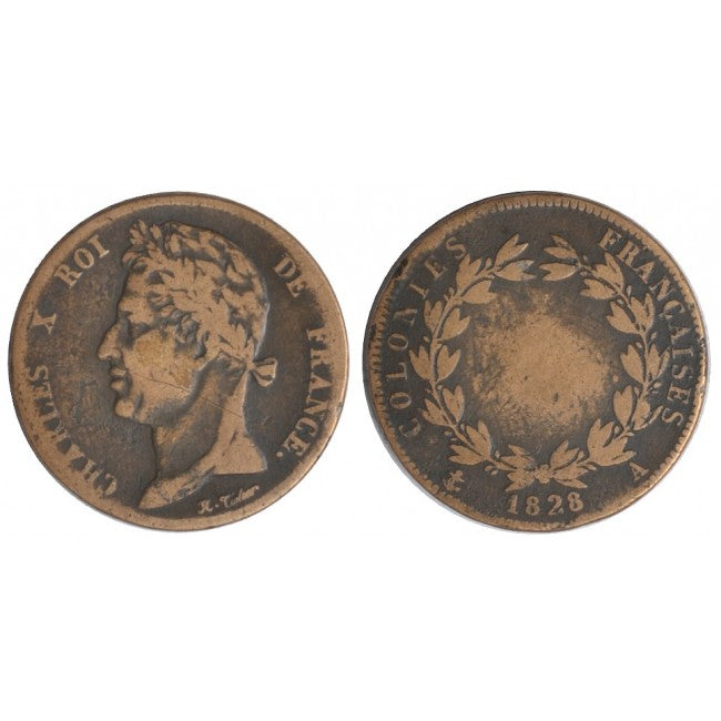 Francia monetazione per le colonie 5 Centimes 1828