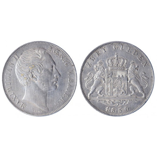 Germania Baviera 2 Gulden 1850