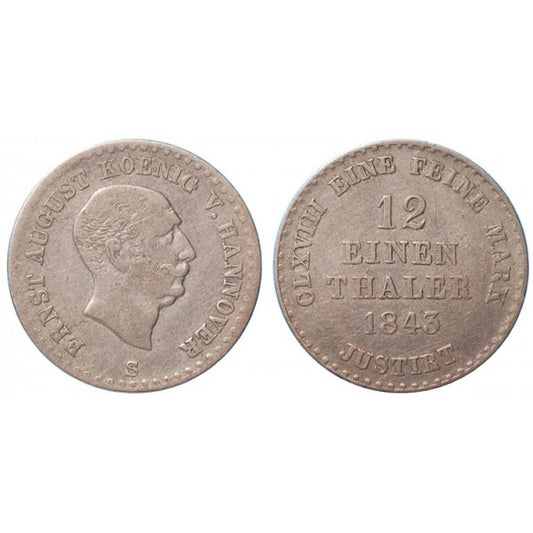 Germania Hannover 1/12 Thaler ( 3 Mariengroschen) 1843