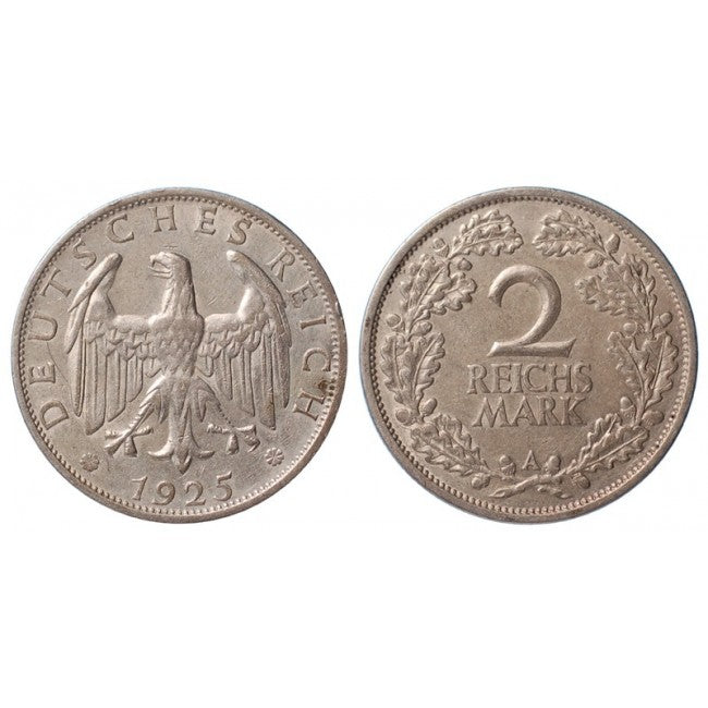 Germania Repubblica di Weimar 2 Reichsmark 1925