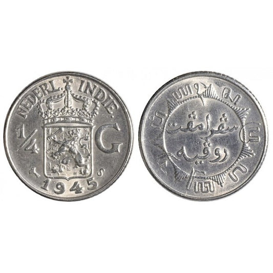 Indie orientali olandesi 1/4 Gulden 1945