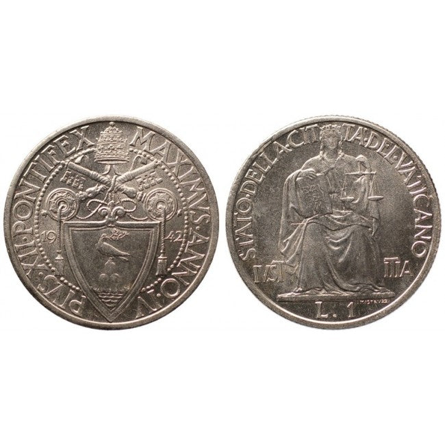 Pio XII (1939-1958) 1 Lira 1942 IV