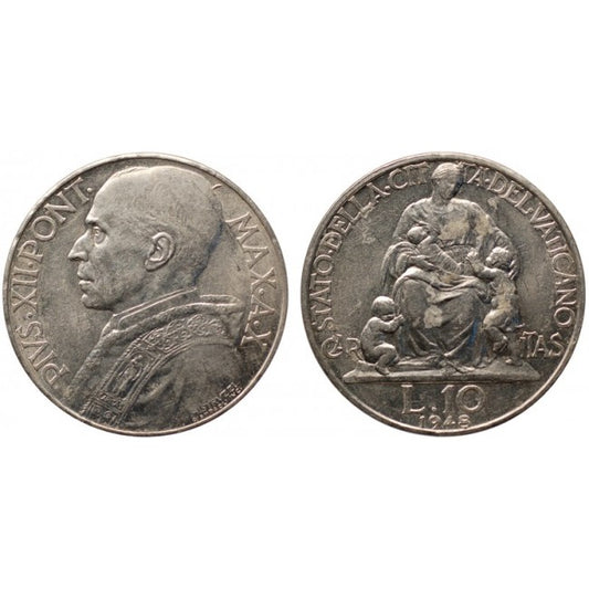 Pio XII (1939-1958) 10 Lire 1948 X