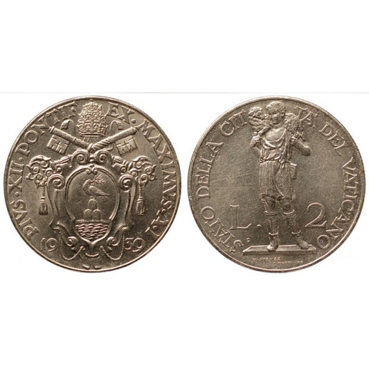 Pio XII (1939-1958) 2 Lire 1939 I