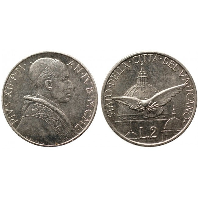 Pio XII (1939-1958) 2 Lire 1950 IVB