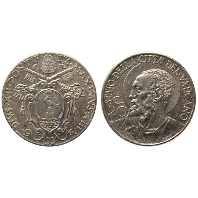 Pio XII (1939-1958) 20 Centesimi 1941 III