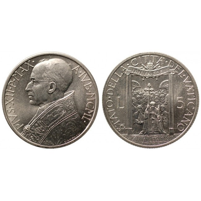 Pio XII (1939-1958) 5 Lire 1950 IVB