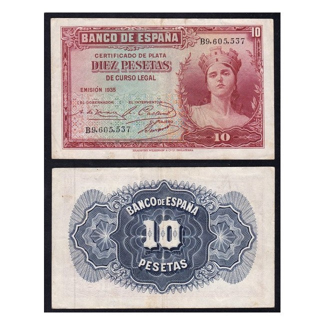 Spagna 10 Pesetas 1935