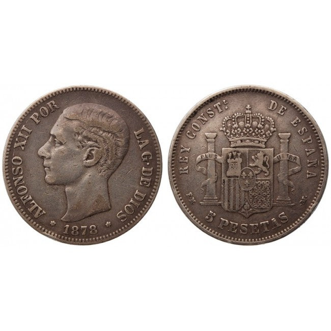 Spagna 5 Pesetas 1878