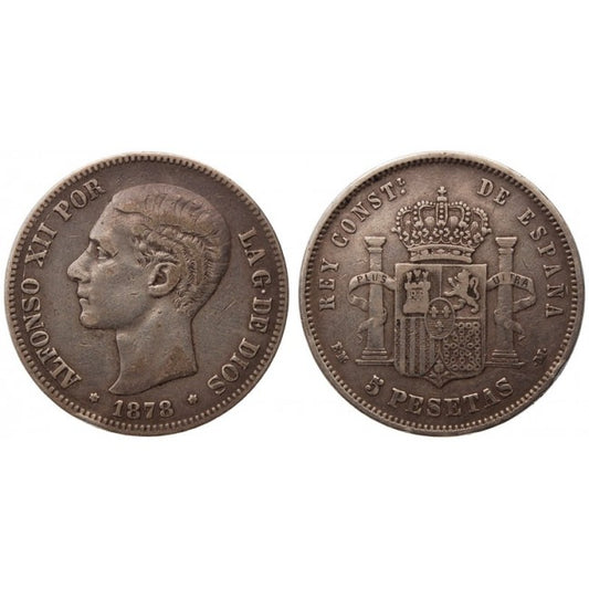 Spagna 5 Pesetas 1878