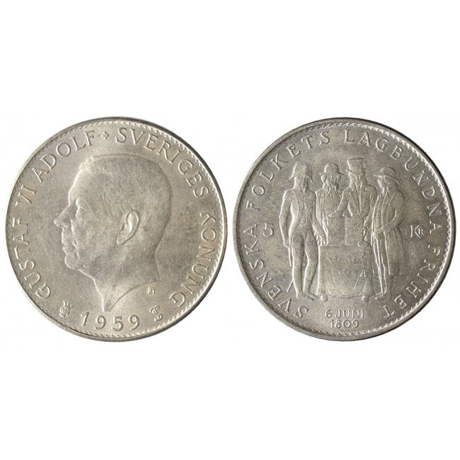 Svezia 5 Kronor 1959