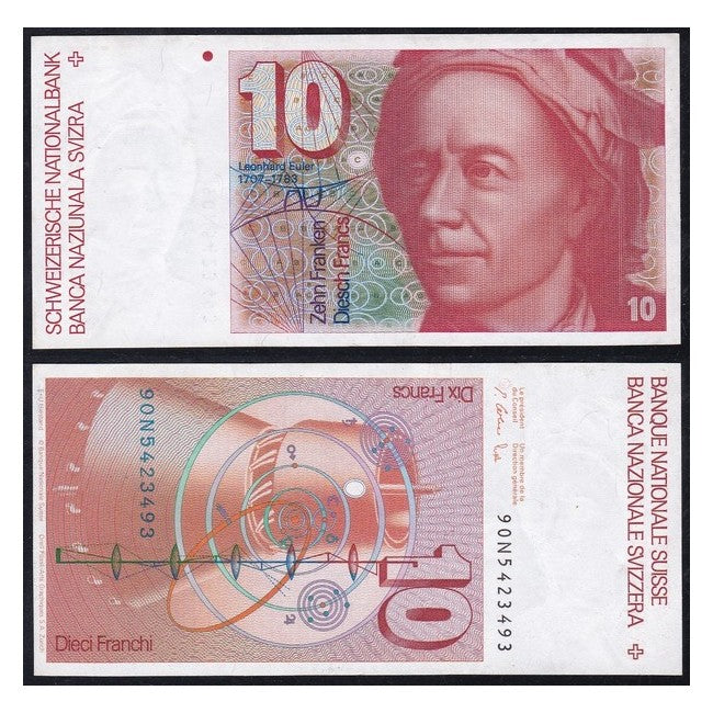 Svizzera 10 Franken 1990